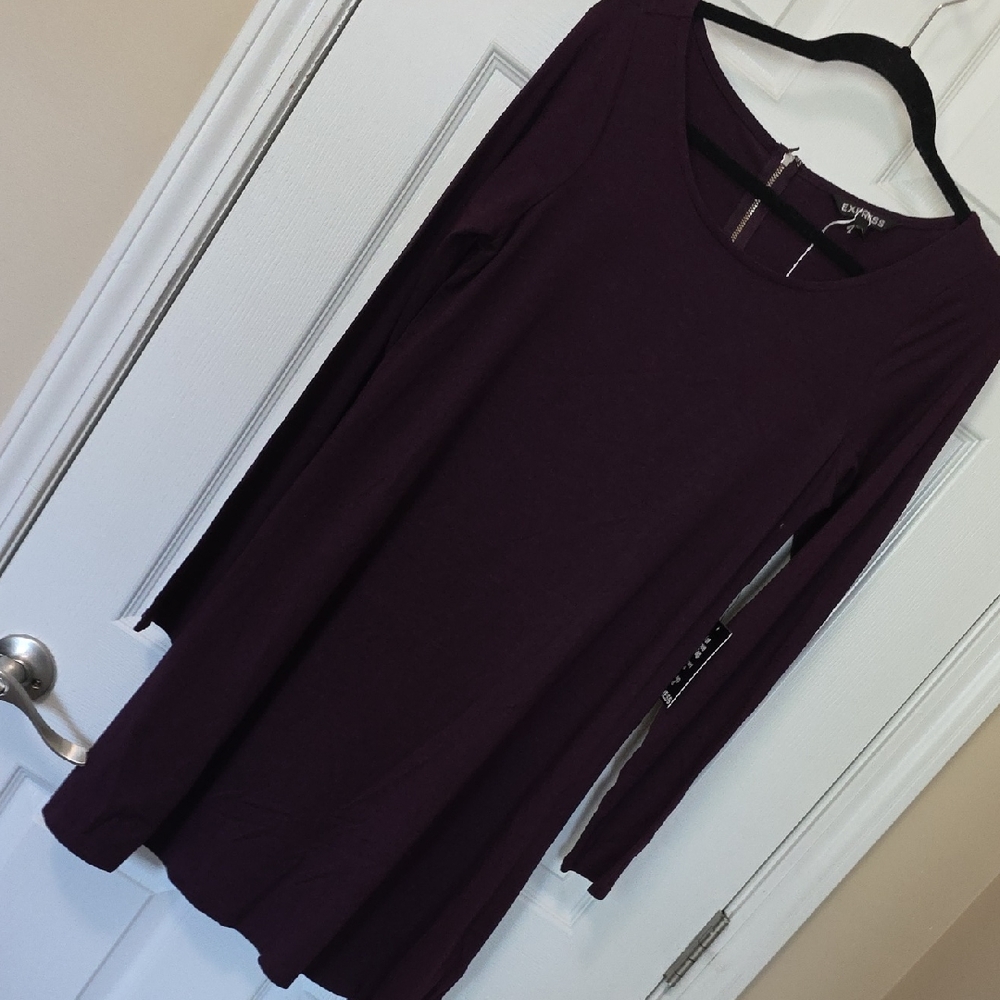 Purple Long Sleeve Dress